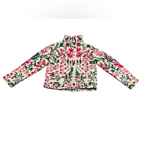 Women’s By ANTHROPOLOGIE Floral Puffer winter coat Jacket size X small - Picture 3 of 9